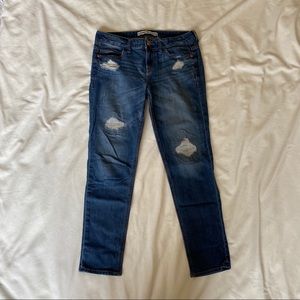 Express Women's Boyfriend Jeans - Dark Blue